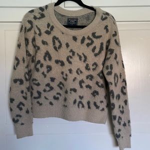 Cheetah crew neck sweater